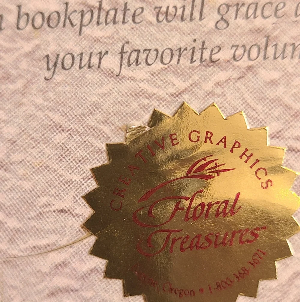 24 Personal Book Plates Floral Treasures Faith Hope And Love